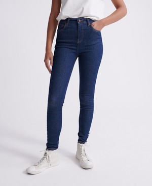 Superdry High Rise Skinny Női Farmer Sötétkék | EJIWN2415